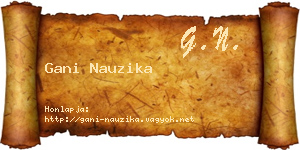 Gani Nauzika névjegykártya